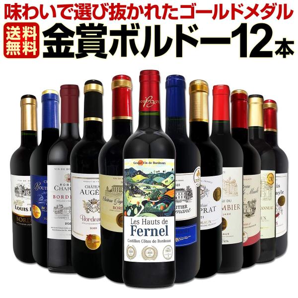 赤ワイン セット 金賞 ボルドー フランス 750ml 12本set ワイン 赤ワイン セット 金賞 ボルドー フランス 750ml 12本set ワイン