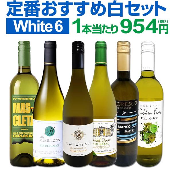 第238弾 美味しい辛口白ワイン wine だけを当店が厳選 特大感謝の大満足白ワイン wine 6本セット set
