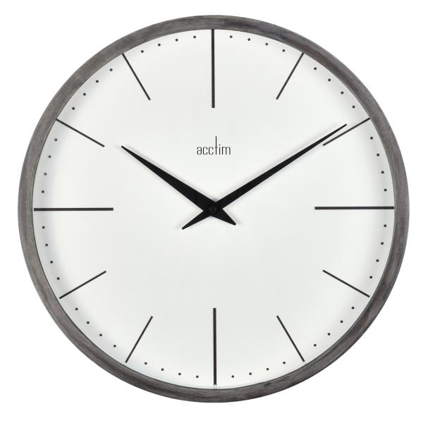 壁掛け時計 ウォールクロック 日本輸入元 Leksvik/Grey acctim アクティム イギリス企画 デザインクロック オシャレ AC25047