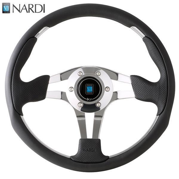 在庫あり】NARDI ナルディ N830 4メタル ブラックレザー POLスポーク