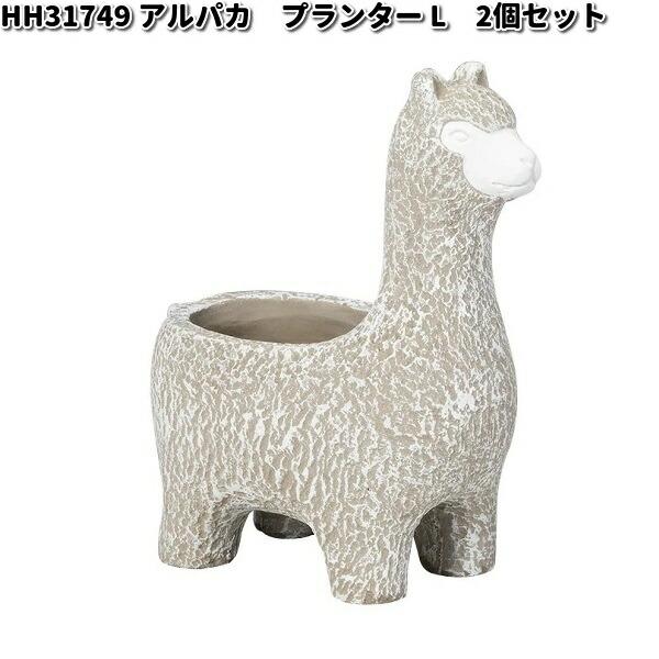 壺　大型 HH31749 アルパカ プランター L 2個セット 穴無 オーナメント
