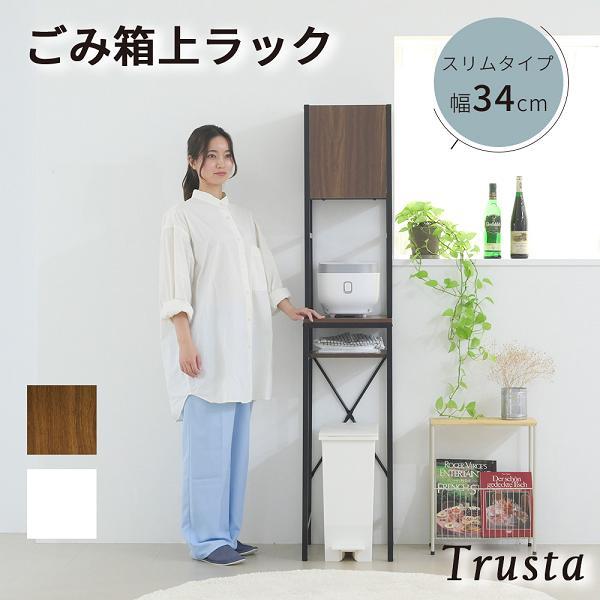 JK-PLAN（ジェイケイ・プラン） UNI-0014-BKBR ゴミ箱上収納 ラック
