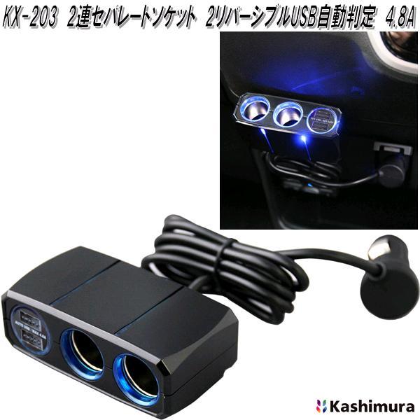 Kashimura（カシムラ） KX-203 2連セパレートソケット 2リバーシブル