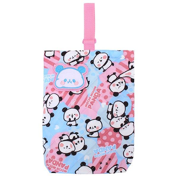 刺繍可 新柄 もちもちぱんだ キルトシューズケース お名前ワッペン付き シューズバッグ キッズ 女の子 パンダ ピンク ゆるキャラ 名入れ 子供の入園入学バッグ Kcプレイス 通販 Yahoo ショッピング