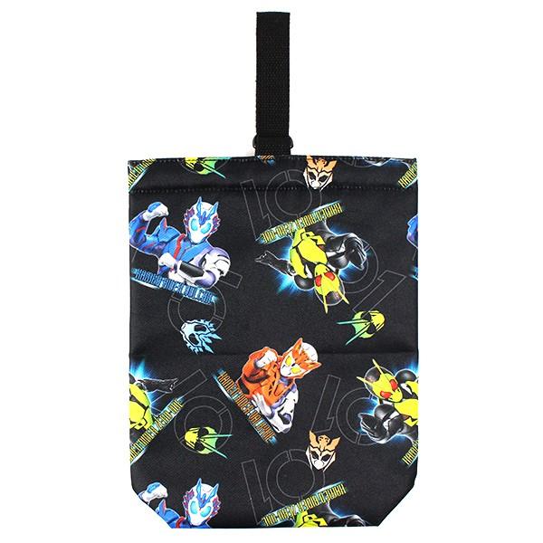 仮面ライダーゼロワンの中綿入りシューズケース。※キルト加工はありません。サイズ：約280x210x60mm素材：ポリエステル