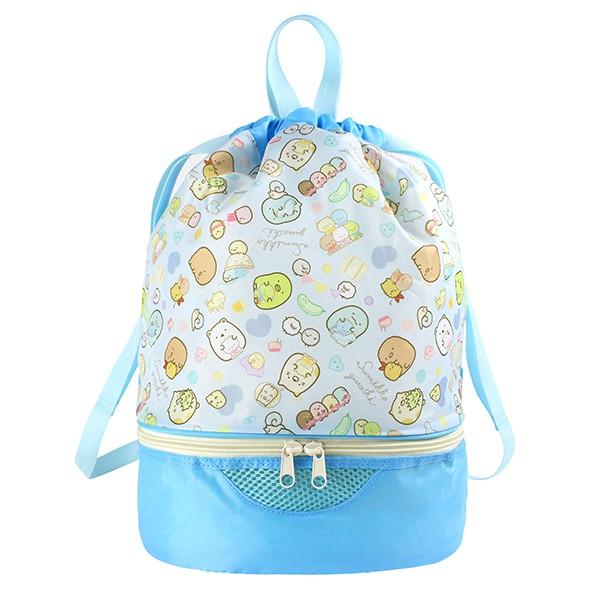 すみっコぐらし ボンサック プールバッグ ビーチバッグ ファスナー キッズ 女の子 水色 ぺんぎん しろくま ねこ とかげ 0844 子供の入園入学バッグ Kcプレイス 通販 Yahoo ショッピング