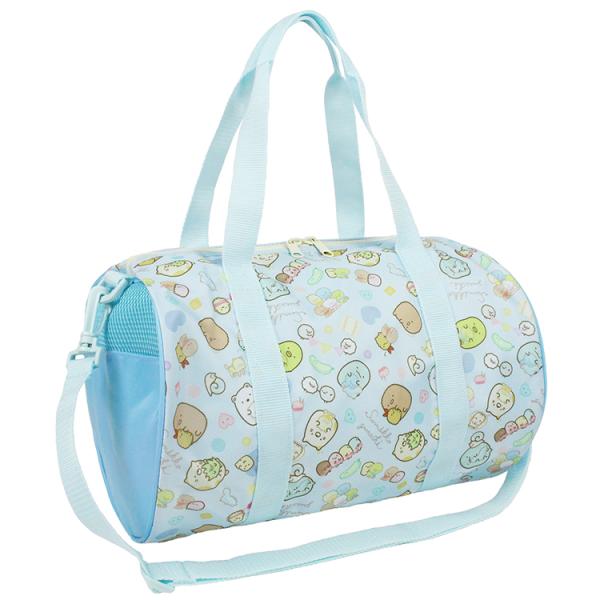 刺繍可 すみっコぐらし ロールボストン プールバッグ ビーチバッグ ボストン型 ファスナー キッズ 女の子 水色 ぺんぎん しろくま ねこ とかげ タピオカ 名入れ 0974 子供の入園入学バッグ Kcプレイス 通販 Yahoo ショッピング