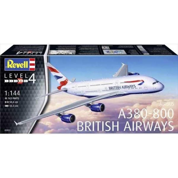 レベル 1/144 エアバス A380-800 ブリティシュ エァウエイズ プラモデル RV03922
