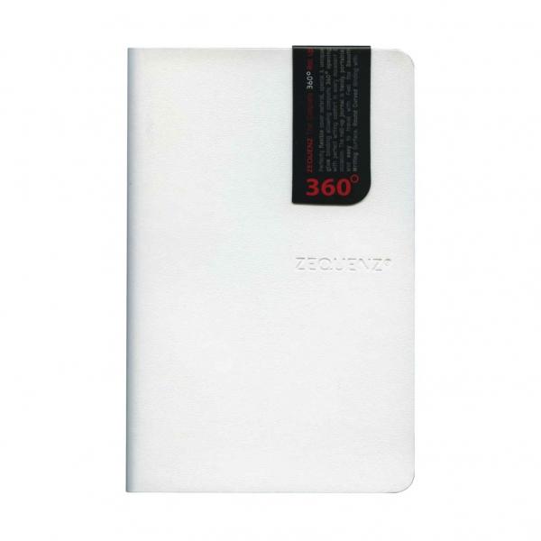 A6変型 ZEQUENZ/ジークエンス360 ノート ミニ 方眼 ホワイト ZQ215 WH