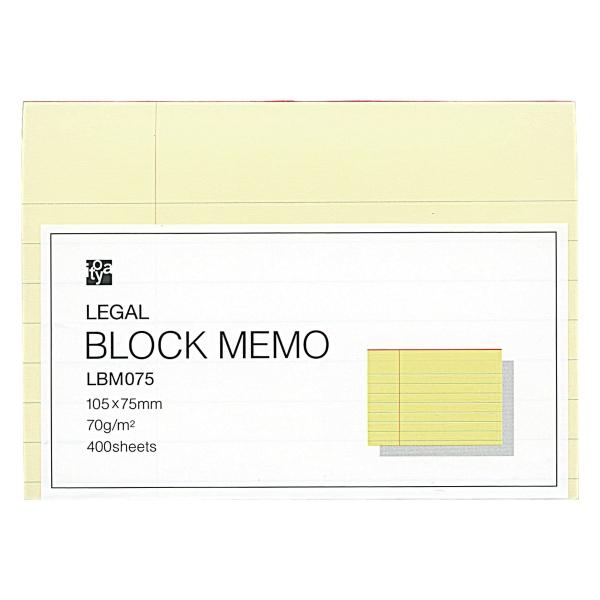 リーガル ブロックメモ A7サイズ 105×75mm 横罫 400枚タイプ LBM075