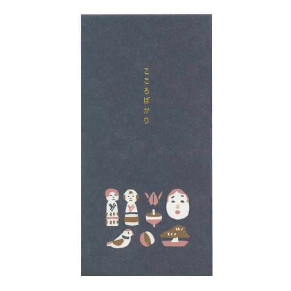 日本固有のモチーフをゆるくとぼけた表情で描いたステーショナリー。シリーズ名はゆったりくつろぐという意味の大和ことば「ごゆるりと」より。ナガポチは一筆箋やお札を折らずに入れれるポチ袋です。表紙には「こころばかり」と印刷されいて、御祝やお小遣い...