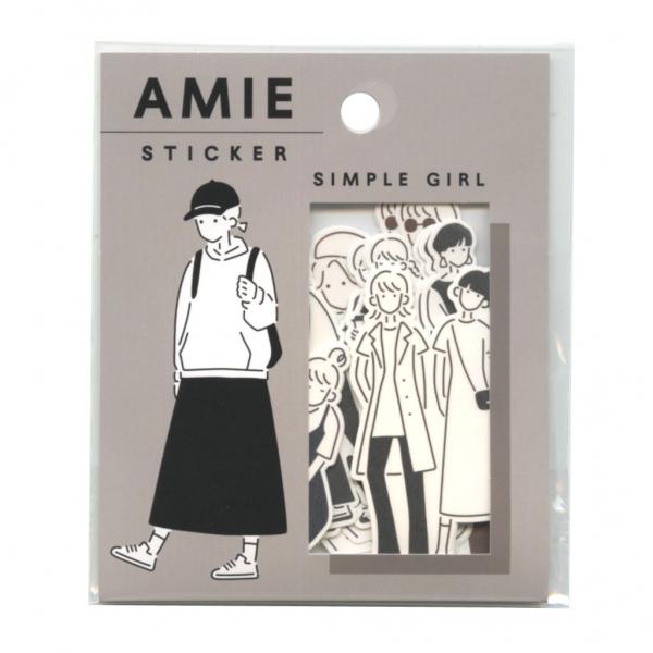 Amie sticker/アミ ステッカー simple girl かわいい フレークシール