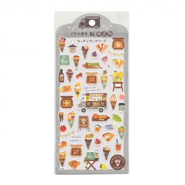 ことりまち商店街 おかいものステッカー クレープ屋キッチンカー