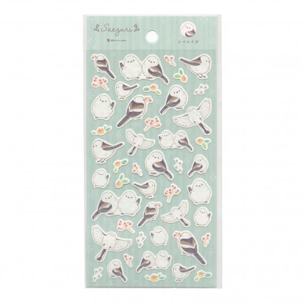 Saezuri -さえずり-愛らしい鳥たちが心をほっこりさせてくれるシリーズです。お手紙や手帳などを可愛く彩るシールです。※詳細画像に一部別イラストの商品を使用しております: 600000021748: