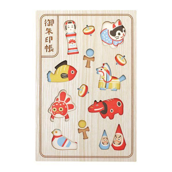 御朱印帳 郷土玩具 レーザー加工 木製表紙 22094HKY : 文具・文房具の
