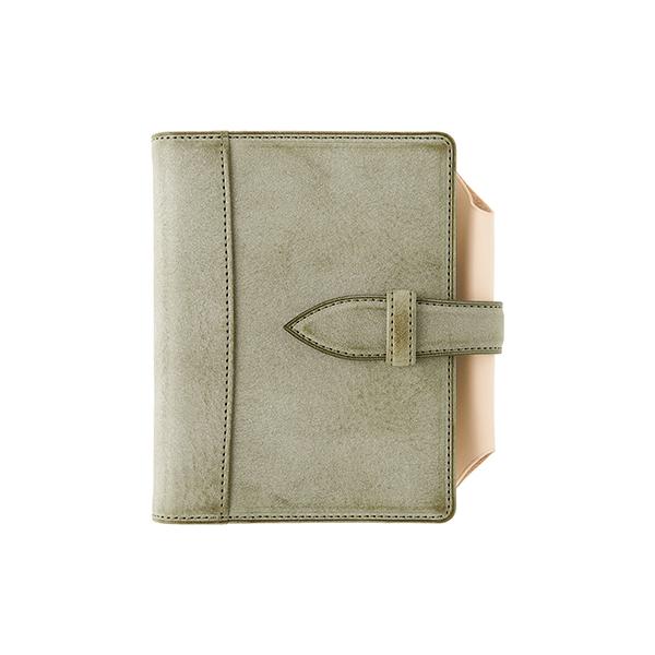 N/PEARCE エヌピアス ミニ6サイズ 20mm グリーン 本革製 システム手帳 