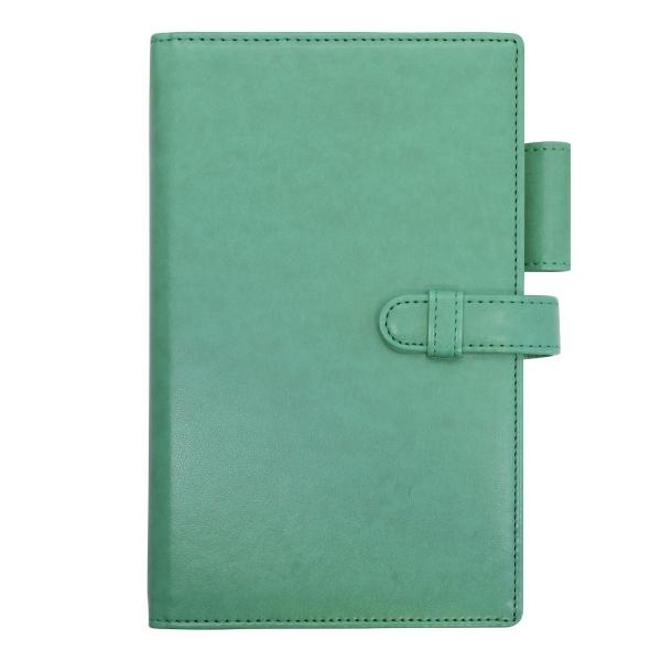 PUレザー バイブルサイズ 6穴 システム手帳バインダー ミントグリーン