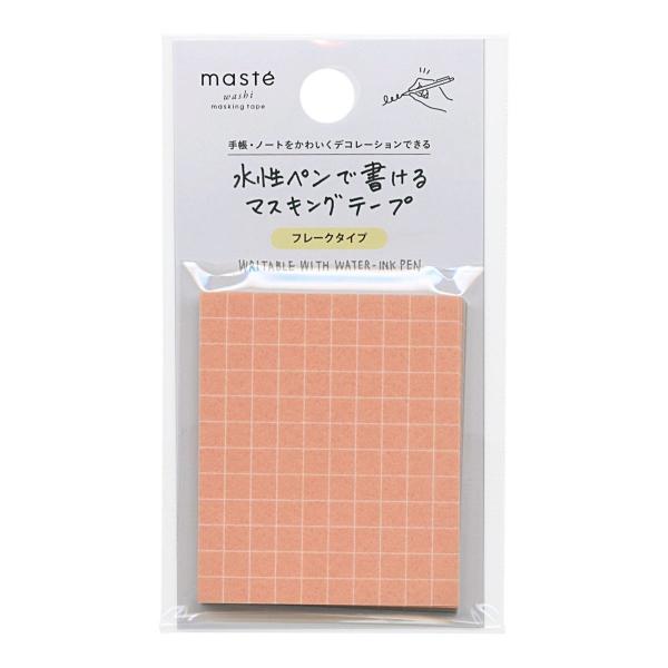 水性ペンで書ける マスキングテープ フレーク 付箋 方眼A MST-FA36-C