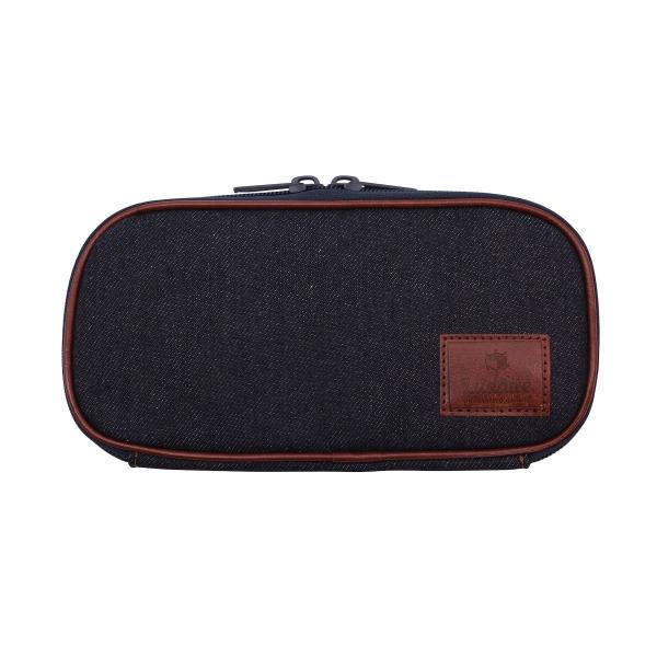 デニム ラウンドジップ ペンケース 筆箱 LDD-RZP-100 : 文具・文房具の