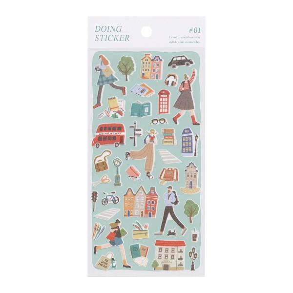 海外の生活をテーマにしたイラストシールです。買い物をしていたり、散歩をしていたり…日常の様子を描いたシールなのでスケジュール帳へのデコにもおすすめです。素材:マスキングテープ: 600000023643: 200000004239: