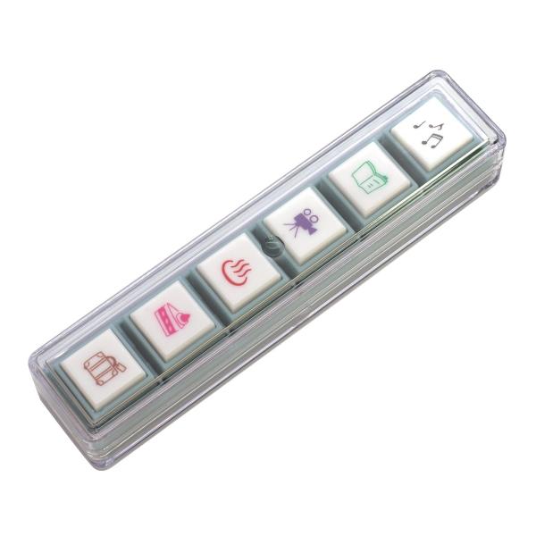 ポチッとPick ボタン型スタンプ 趣味 浸透印 ハンコ スタンプ ケース付