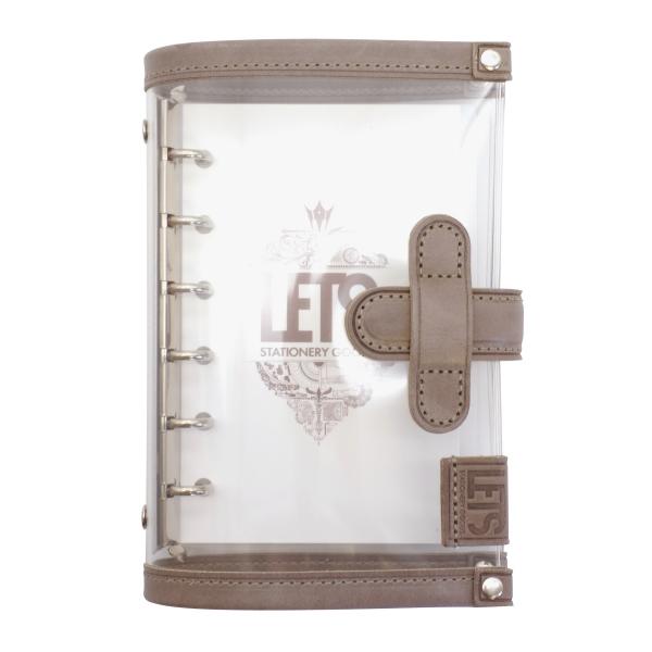 LETS STATIONERY GOODS クリアシステム手帳 ミニ6 mostro/グレージュ 