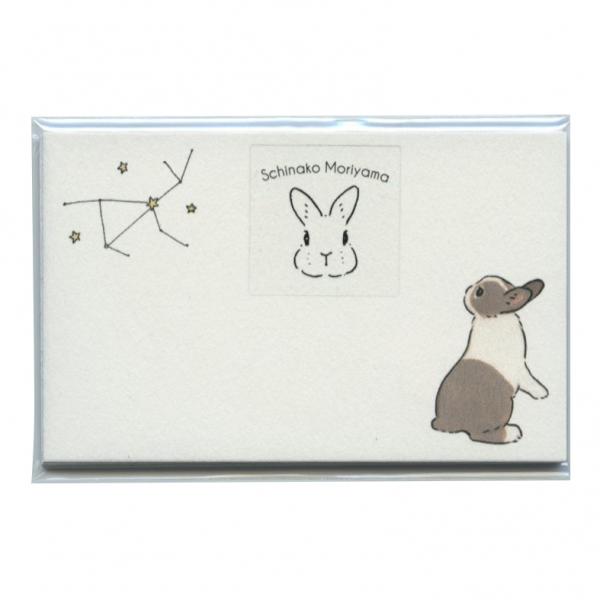 森山標子 ミニメッセージカード 星座 かわいい うさぎ L01-ANC-108