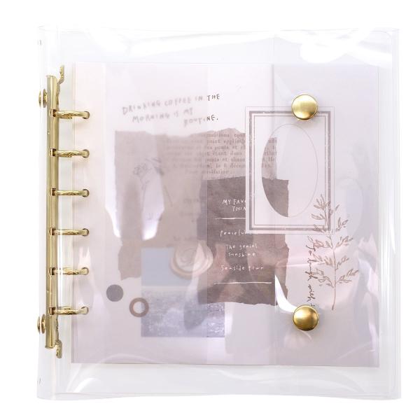 Bine/バイン A6ワイド クリアバインダー ゴールド 58051 : 文具
