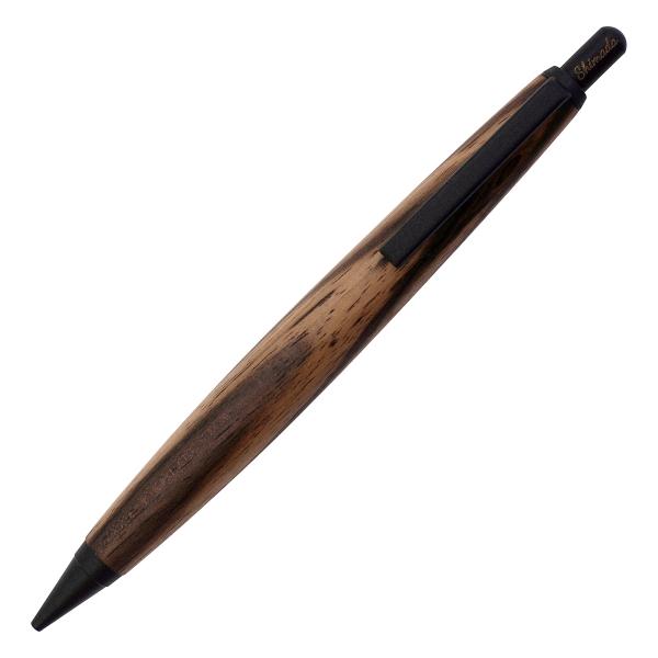 002BK 木軸 シャープペンシル 0.5mm 黒柿 1721126 : 文具