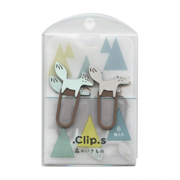環境負荷の少ないトウモロコシ由来の材料、ポリ乳酸(PLA)を使ったクリップです。5~6枚までの紙をはさめます。森のいきものが付いていてかわいらしいデザインです。2種類×各3個 計6個入り本体サイズ:縦45ミリ×横16ミリ: 60000002...