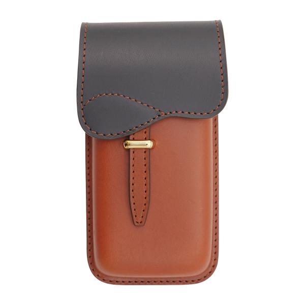 限定 SOMES/ソメスサドル ペンシース 3本差し ネイビー 本革 日本製