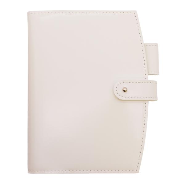 アロー ミニ6 13mm ホック システム手帳 ホワイト 1306-001 : 文具