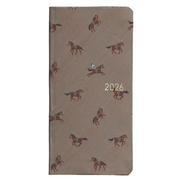 2026年 1月始まり 手帳 Weeks タイ&チーフ 駆ける馬 : 文具・文房具の