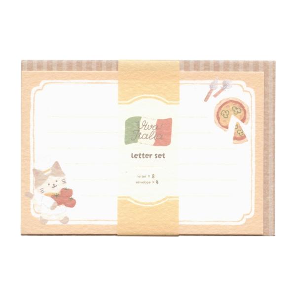 イタリア レターセット ピザにゃんこ LLL500 : 文具・文房具のKDM