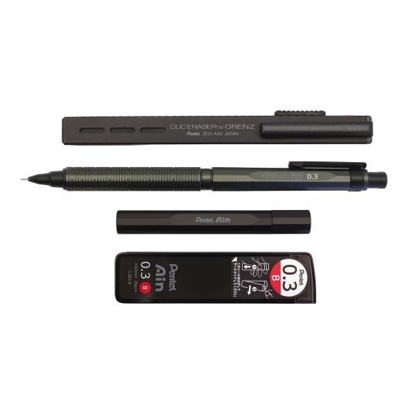 シャープペンシル オレンズネロ 限定 セット 0.3mm グリーンブラック