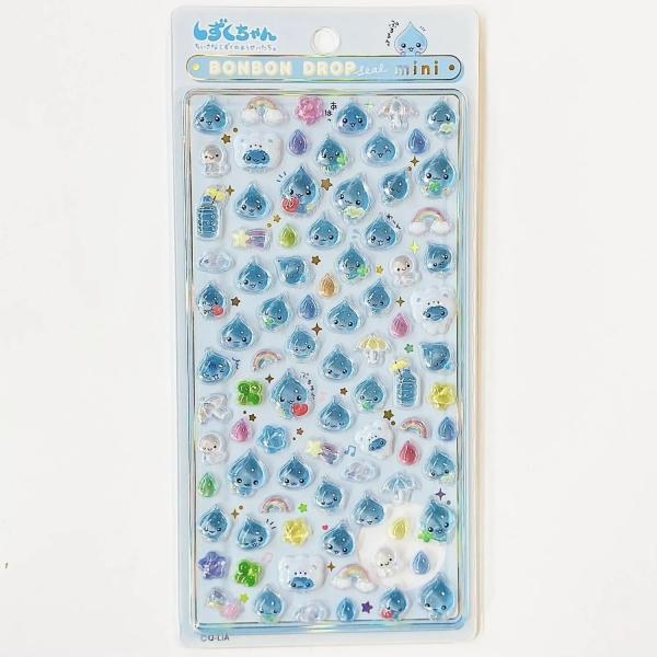 しずくちゃん ボンボンドロップシールミニ 立体 04282 : 文具・文房具
