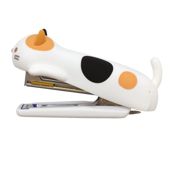 シリコンホッチキス ねこ HD-10NX/S みけねこ ZH90236 : 文具・文房具