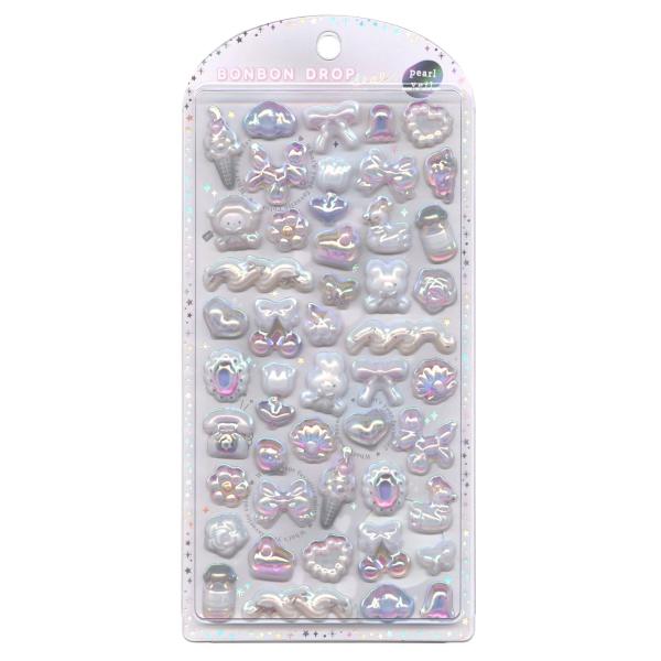 ボンボンドロップシール パールベール ほわいとボンボン 01218 : 文具