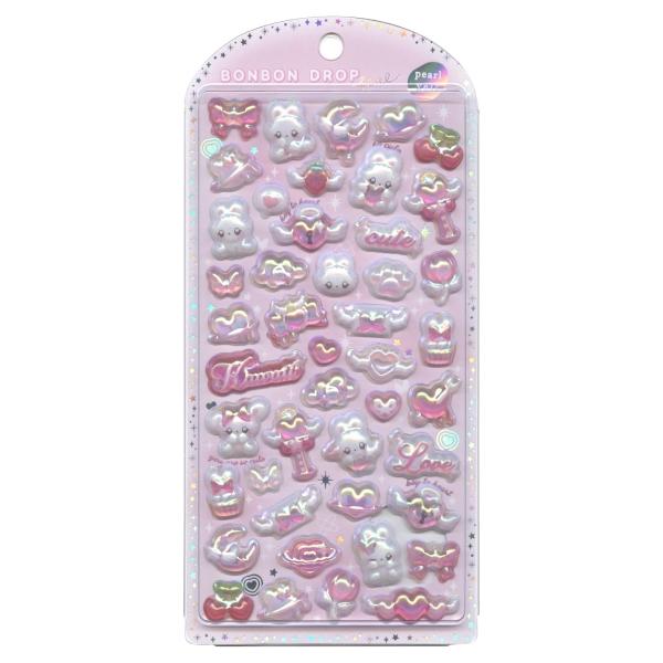 ボンボンドロップシール パールベール ぴんきーボンボン 01219 : 文具