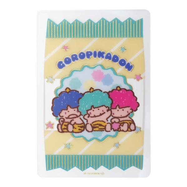 サンリオキャラクターズ おやつパーティー 箔押クリアカード ゴロピカドン 1枚 CP22