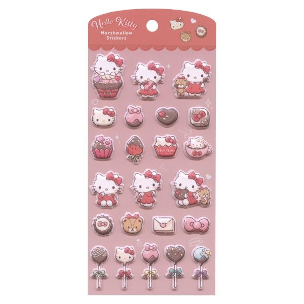 マシュマロステッカーズ サンリオキャラクターズ チョコ/ハローキティ 立体シール SR-5543796KT