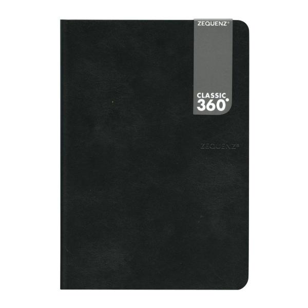 シークエンス3点 A5 ZEQUENZ/ジークエンス360 L 方眼 ブラック ZQ003 BK : 文具