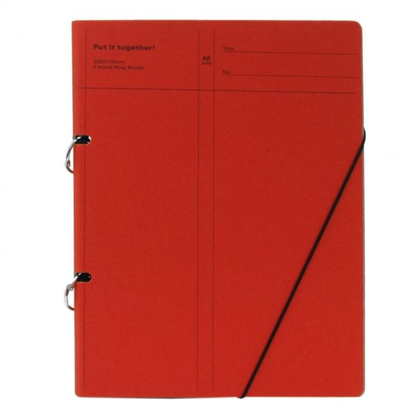 A5 2穴 リングホルダー レッド PT01-48 RD : 文具・文房具のKDM ヤフー