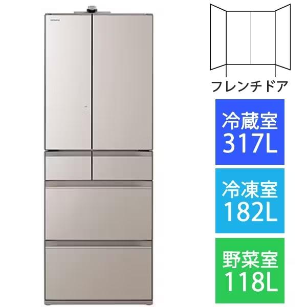 大阪限定設置込み R-HXCC62T-XN 日立 まん中冷凍 冷蔵庫 6ドア 617L 