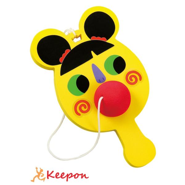 シールでアレンジして自分だけのけん玉をつくろう！子供にも安心のEVA製のけん玉！サイズ/本体：230×130×15mm、球：φ50mm材質/EVA