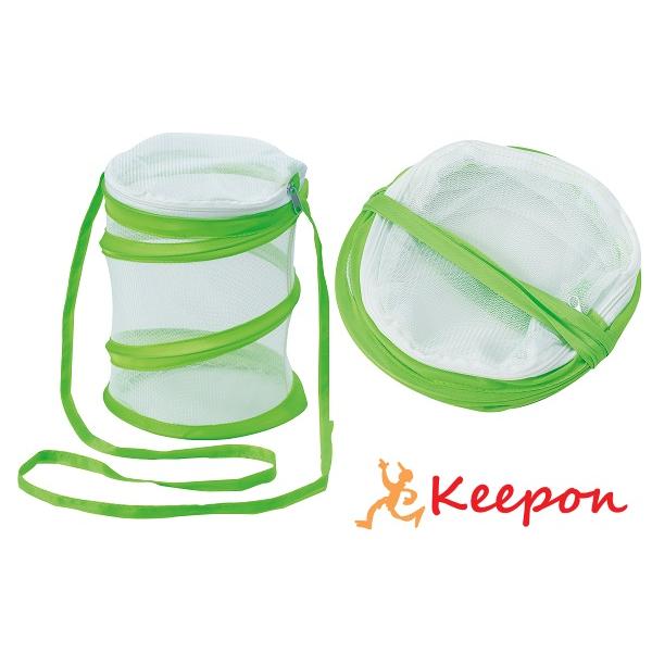 持ち運びしやすい折り畳み式の虫かご！コンパクトに折りたたみ可能！サイズ/150×170×10mm材質/ポリエステル、ワイヤー