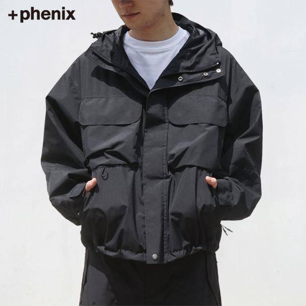 phenix WINDSTOPPER ブラック ナイロンジャケット M phenix（プラスフェニックス） ナイロンジャケット HOODED JACKET
