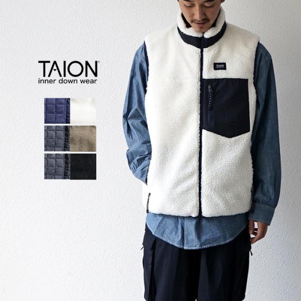 TAION（タイオン） メンズ 大人 DOWN×BOA REVERSIBLE VEST ダウン×ボア