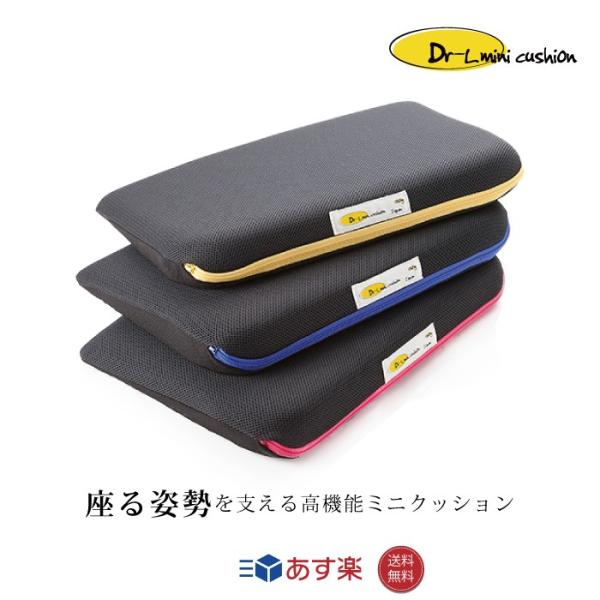 ポイント2倍 腰痛対策 姿勢矯正 クッション ドクターエル マルチレストクッションミニ ブラック・ブルー・ピンク・イエロー 送料無料