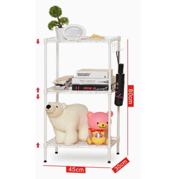 メタル製ラック スチールラック ワイヤーシェルフ 家具 収納 棚 5段 幅55cm 奥行30cm キッチン 台所 洗面所 バスルーム